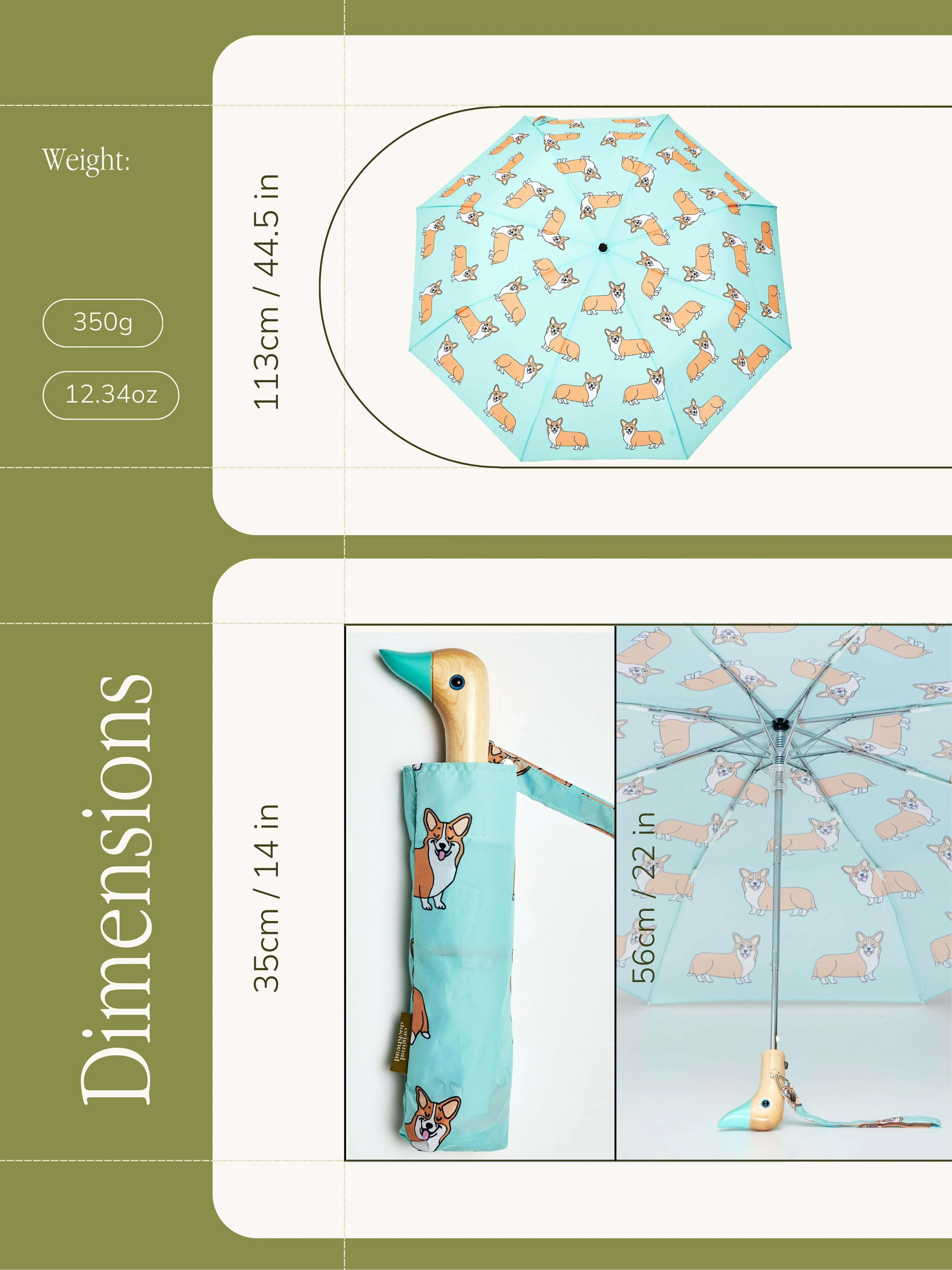 Corgi Mint Duck Umbrella - Image 6