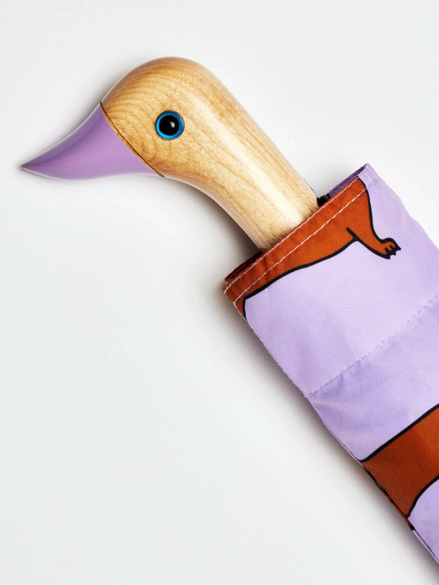Dachshund Dog Lilac Eco-friendly Compact Duck Umbrella - Image 5