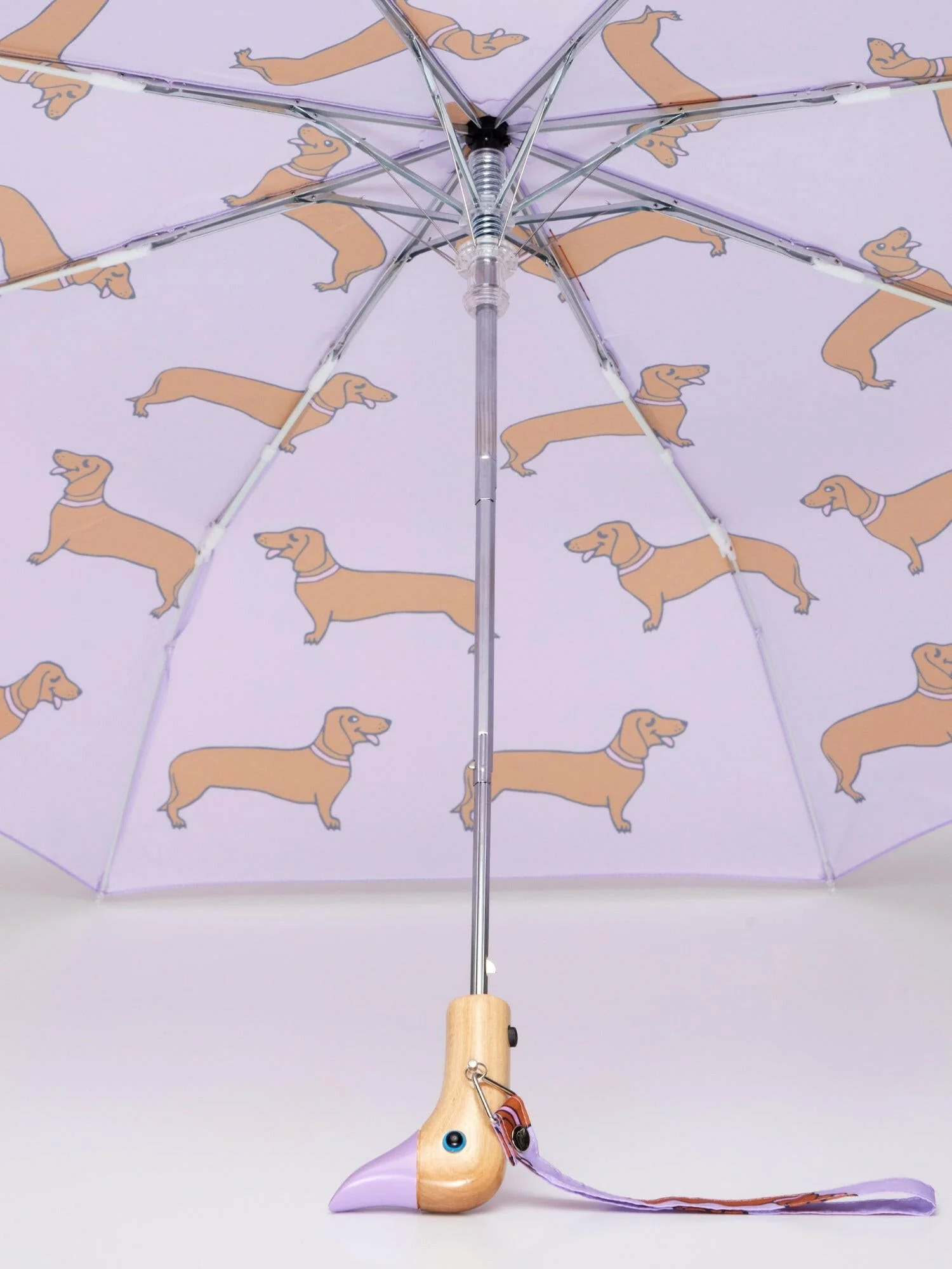 Dachshund Dog Lilac Eco-friendly Compact Duck Umbrella - Image 6