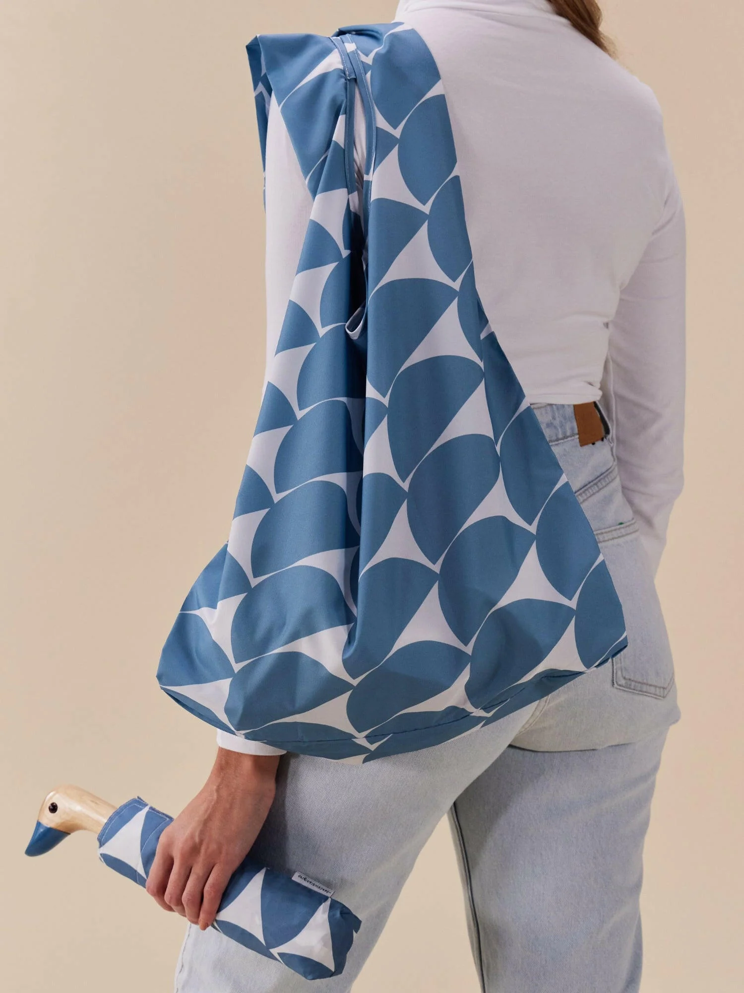Denim Moon Reusable Bag - Image 3