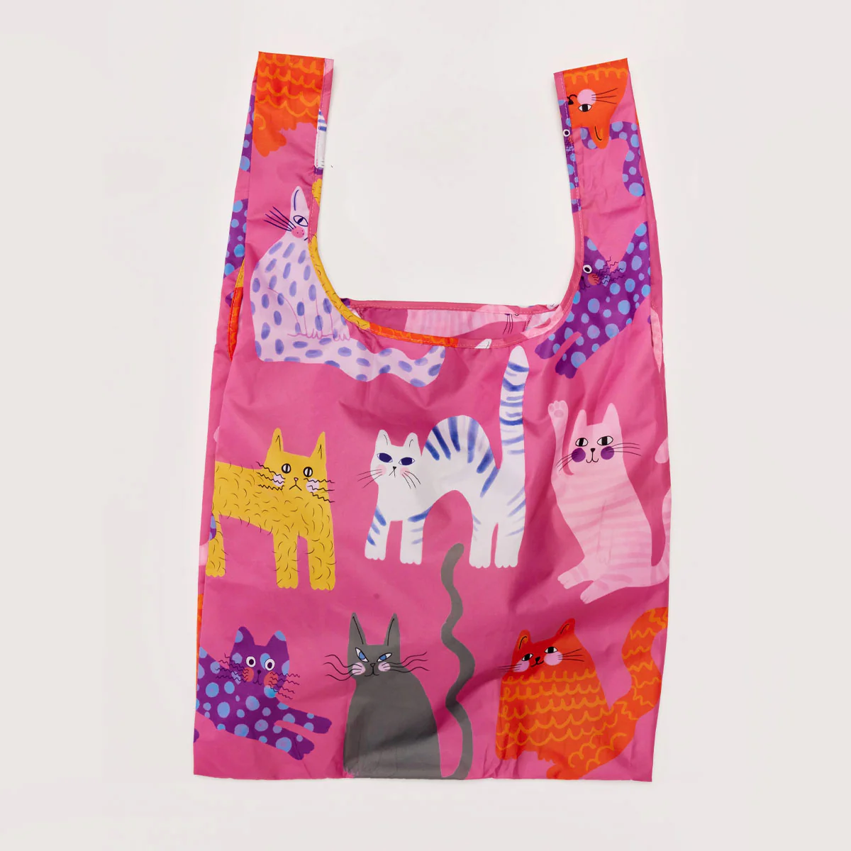 Fuchsia Arty Cats Reusable Bag - Image 2