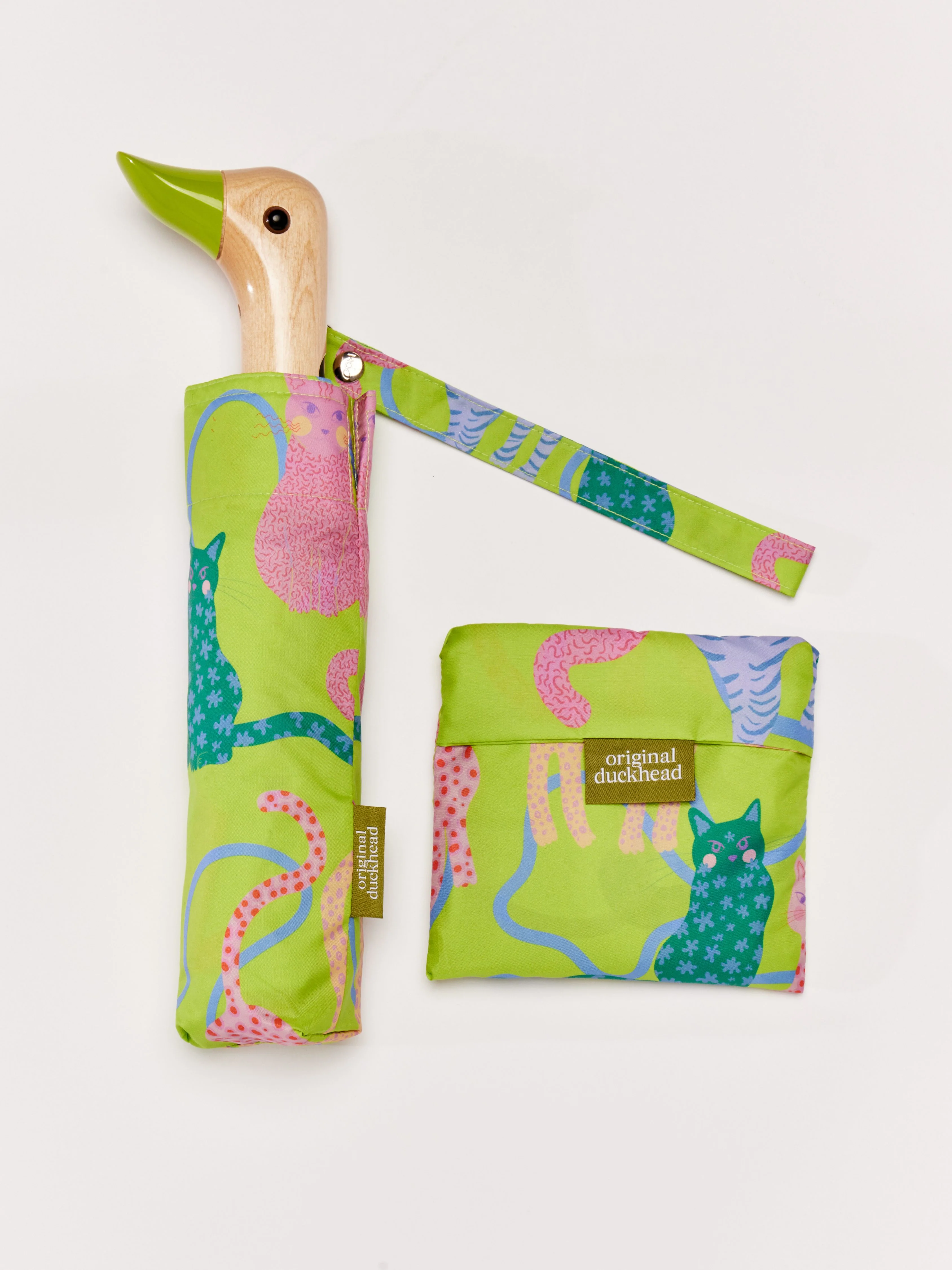 Lime Arty Cats Reusable Bag - Image 3