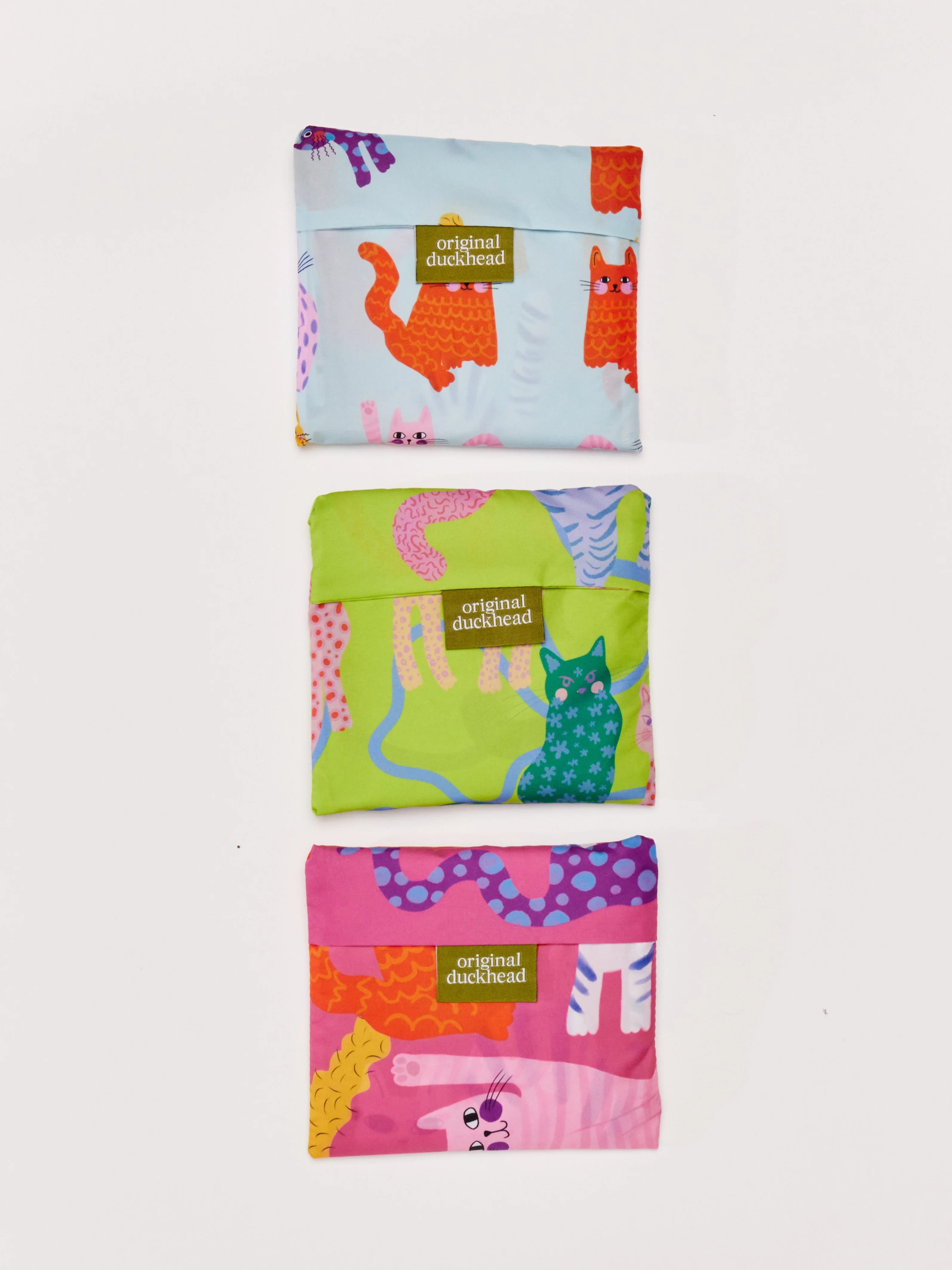 Lime Arty Cats Reusable Bag - Image 4