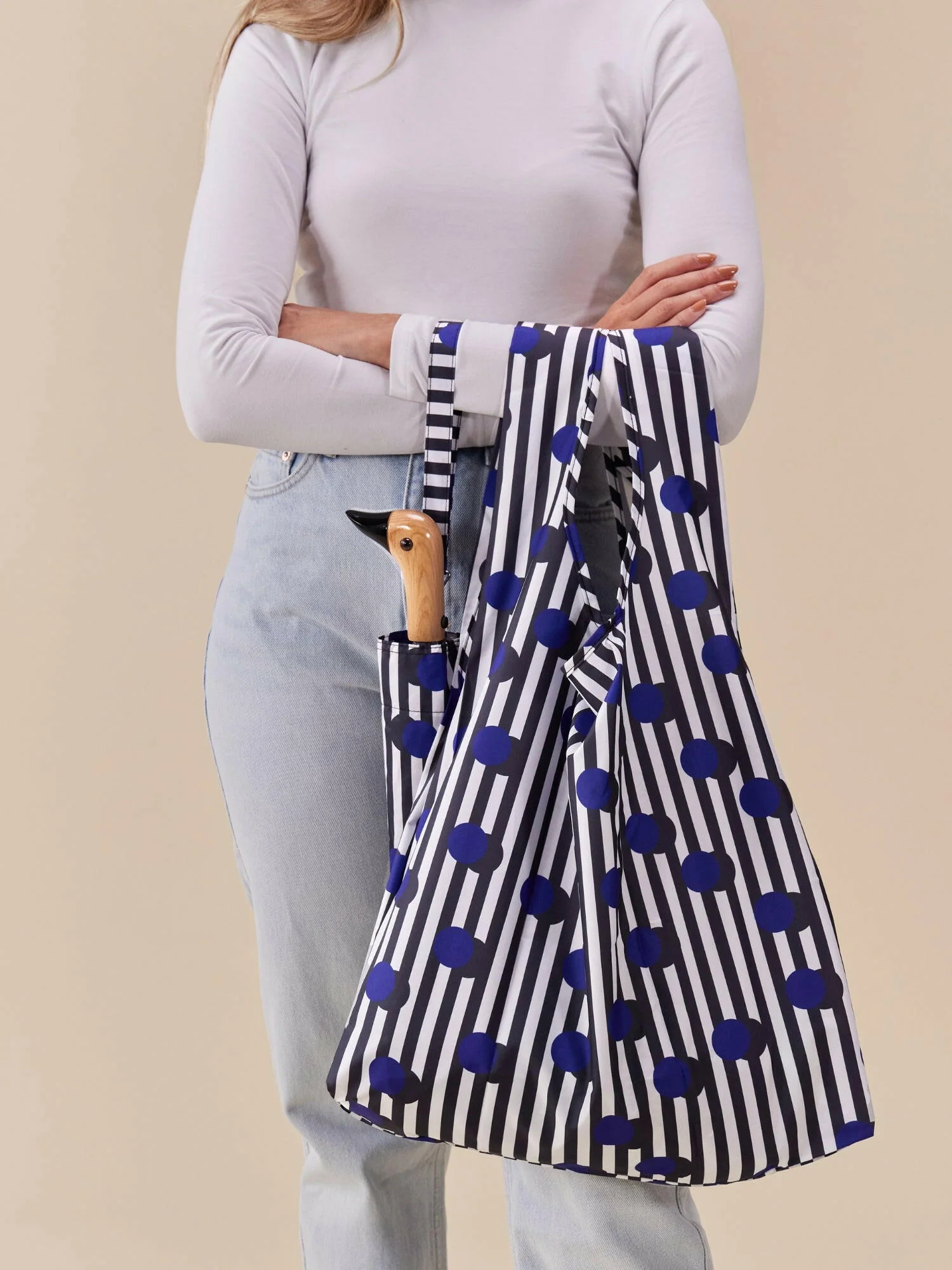 Polka Stripe Reusable Bag - Image 3