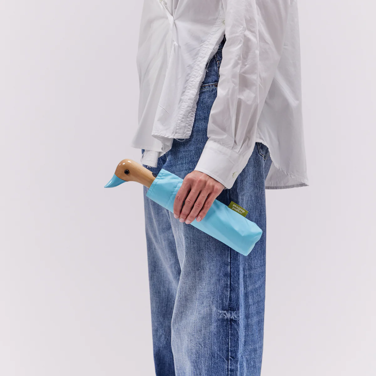 Popsicle Blue Compact Duck Umbrella - Image 6